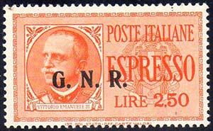 1943 - 2,50 lire, soprastampa G.N.R. di ... 