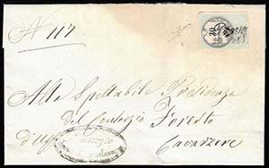 1855 - 30 cent. marca da bollo tipografica ... 