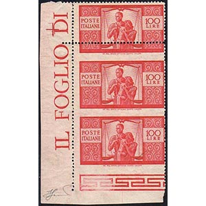 1946 - 100 lire carminio vivo Democratica, ... 