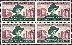 1951 - 10 lire Verdi, dent. 13 1/4 x 14 1/4 ... 