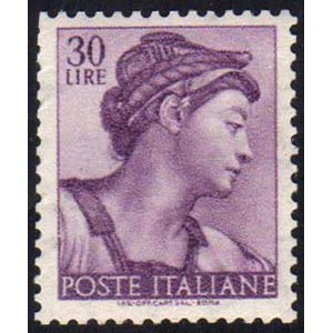 1961 - 30 lire Michelangiolesca, filigrana ... 