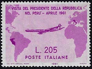 1961 - 205 lire Gronchi rosa (921), gomma ... 