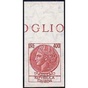 1977 - 400 lire Siracusana, non dentellato ... 