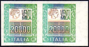 1987 - 20.000 lire Alti valori, non ... 