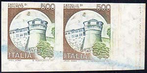 1980 - 500 lire Castelli, non dentellato ... 