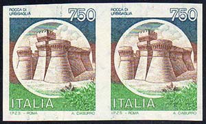 1990 - 750 lire Castelli, non dentellato ... 