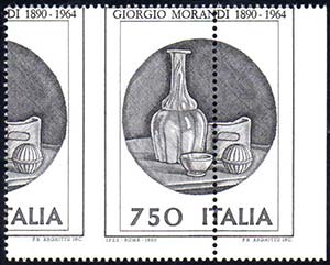 1990 - 750 lire Morandi, dentellatura ... 