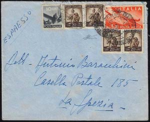 1946 - 3,20 lire Democratica posta aerea, 20 ... 