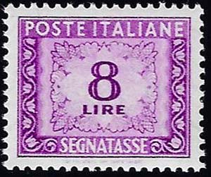 1954 - 8 lire, filigrana stelle (112), ... 