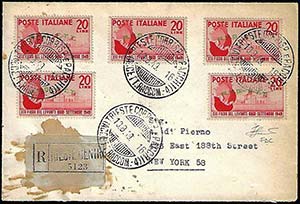 1949 - 20 lire Fiera di Bari (51), cinque ... 