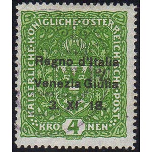 VENEZIA GIULIA 1918 - 4 k. soprastampato, ... 