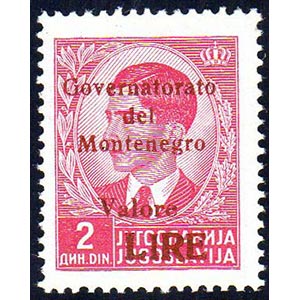 MONTENEGRO 1942 - 2 d. soprastampato in ... 