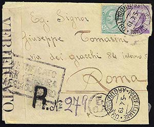ALBANIA 1919 - 5 cent. Leoni, Michetti ... 