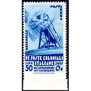POSTA AEREA 1933 - 50 lire azzurro, ... 