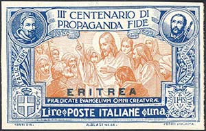 1923 - 1 lira Propaganda Fide, prova ... 