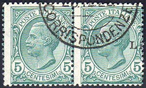 1912 - 5 cent. Leoni soprastampato (3), ... 