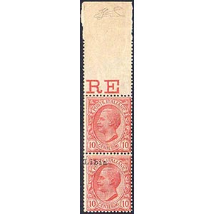 1912 - 10 cent. Leoni (4), coppia verticale ... 