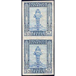 1921 - 25 cent. Pittorica, coppia verticale ... 