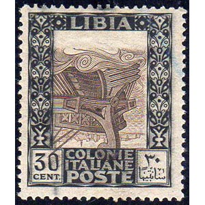 1921 - 30 cent. Pittorica, centro capovolto ... 