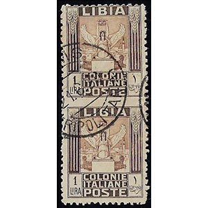 1926 - 1 lira Pittorica, dent. 11, coppia ... 