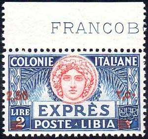 ESPRESSI 1933 - 2,50 su 2 lire azzurro e ... 