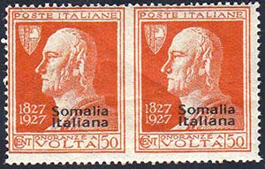 1927 - 50 cent. arancio Volta, coppia ... 