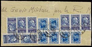 1938 - 25 lire Pittorica, dent. 14, sei ... 
