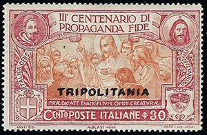1923 - 30 cent. Propaganda Fide, doppia ... 