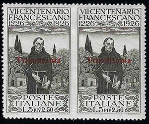 1926 - 5 + 2,50 lire San Francesco, coppia ... 