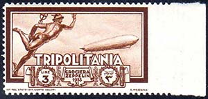 POSTA AEREA 1933 - 3 lire Zeppelin, non ... 