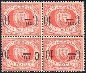 1892 - 10 cent. su 20 cent., soprastampa ... 