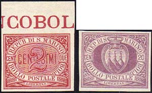 1894 - 2 cent. Stemma, 20 cent. Veduta, ... 
