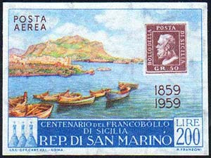 1959 - 200 lire Francobolli di Sicilia ... 