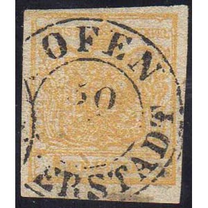 AUSTRIA 1850 - 1 k. giallo (Ferchenbauer ... 