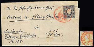 AUSTRIA 1859 - 3 kr. nero, II tipo (12), ... 