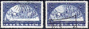 AUSTRIA 1933 - 50 + 50 g. WIPA, un esemplare ... 