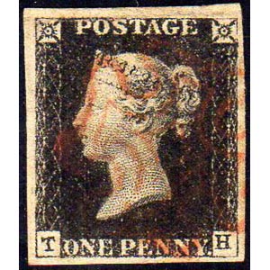 GRAN BRETAGNA 1840 - 1 p. Penny black (1), ... 