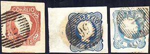 PORTOGALLO 1856 - Re Pietro V, capelli ... 