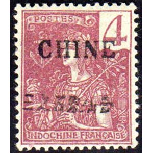 CINA UFFICI FRANCESI 1904/05 - 4 cent. lilla ... 
