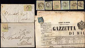 LOMBARDO VENETO 1853/1856 - Lotto composto ... 