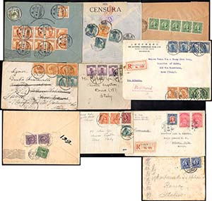 CINA 1920/1935 - Lotto di 10 buste con ... 