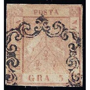 1858 - 5 grana rosa brunastro, I tavola (8), ... 
