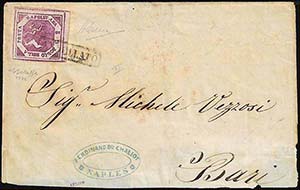 1860 - 2 grana violetto, falso per posta del ... 