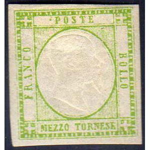 1861 - 1/2 tornese verde giallo chiaro ... 