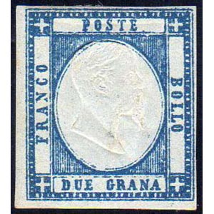 1861 - 2 grana azzurro oltremare vivo ... 