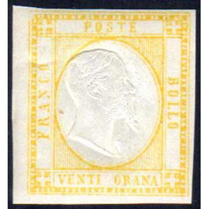 1861 - 20  grana giallo (23), gomma integra, ... 