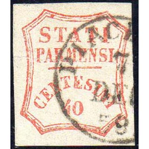 1859 - 40 cent. vermiglio, II composizione, ... 