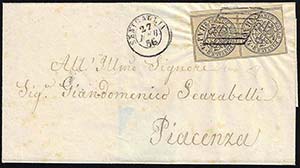 1856 - 4 baj bruno rosaceo chiaro (5a), ... 