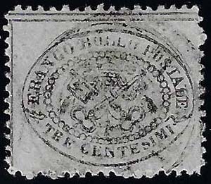 1868 - 3 cent. grigio (24), usato, perfetto. ... 