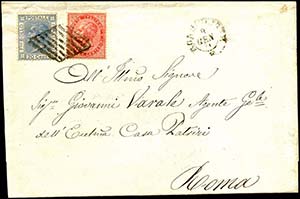1871 - 40 cent. De la Rue, 20 cent. celeste ... 